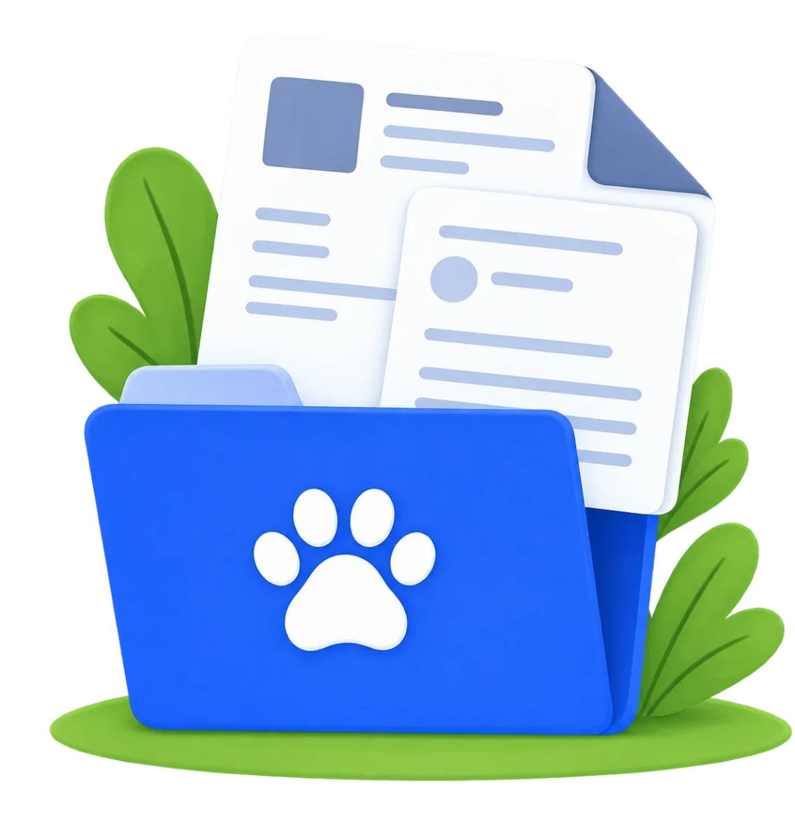 Pet medical records illustration